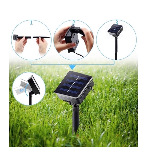 Solar LED String Lights Outside Yard Patio Gazebo Porch Decor 8 Modes Lighting - Picture 7 of 7